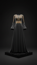 Velvet-Tailored Gown with Sculpted Bodice